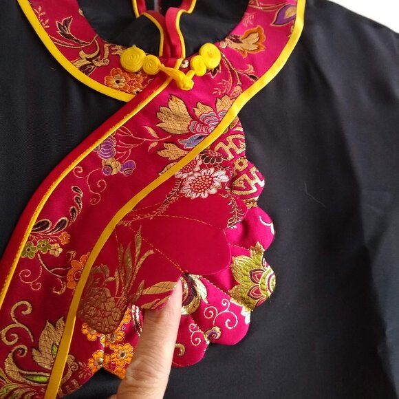 vintage 70s qi pao cheong sam dress NWOT - Picture 3 of 10